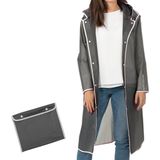 PERLETTI Regenjas - Transparant - Waterdicht - Met Capuchon - Reflecterende Details