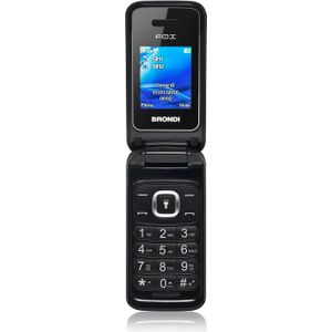 Brondi Vos 2G (Zwart, 1.77", Dubbele SIM, 2G), Smartphone, Zwart