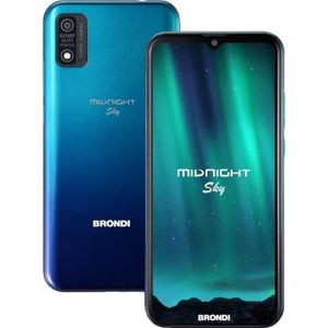 Brondi Middernachtelijke hemel (16 GB, Middernachtelijke hemel, 6"", Dubbele SIM, 8 Mpx, 4G), Smartphone, Blauw, Groen