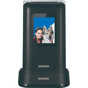 Brondi AMICO PREZIOSO (1.77"", 32 MB, 1.30 Mpx, 2G), Sleutel mobiele telefoon, Zilver, Zwart