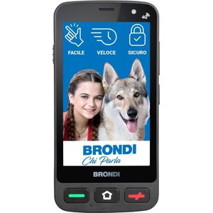 Brondi AMICO VET (4"", 16000 MB, 8 Mpx, 4G), Sleutel mobiele telefoon, Zwart