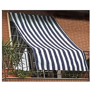 GEMITEX Rigata luifel, gestreept, blauw 150 x 290 cm, Made in Italy, katoen