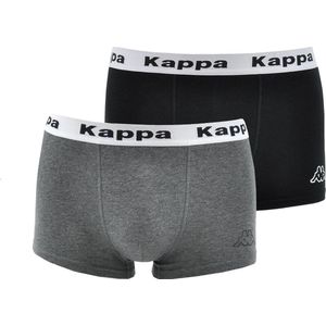 Kappa - Zarry Boxer 2-Pack - Set Boxershorts - S - Grijs/Zwart