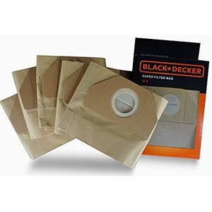 Black+Decker Filterzakken van papier, 15 l, voor vaste en vloeibare stofzuigers.