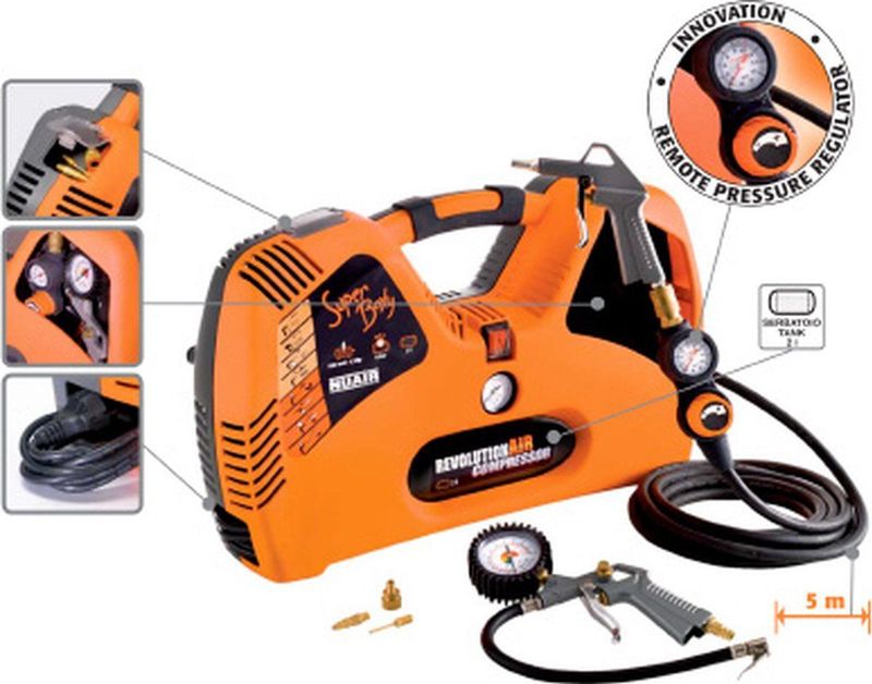 Nuair - Compressor - Zonder Olie - Super Boxy - 2 L / 1.5 Hp / 8 Bar