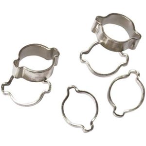 Perel Tools - Slangklemmen - Grijs - Roestvrij Staal - 6 Stuks