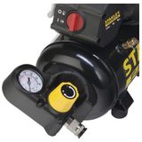 Stanley Compressor HY227/8/6E FMXCM00 - Luchtcompressor 8Bar - 6L - 222L/Min - Ingebouwd Handvat - Zwart