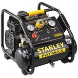 STANLEY Professionele Compressor - Zonder Olie - Horizontaal - Low Noise - 6 L / 1.5 pk / 8 bar
