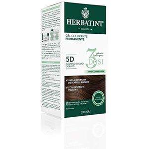 Herbatint Permanente kleurgel, 3 doses, 5D, lichtbruin, goud, 300 ml