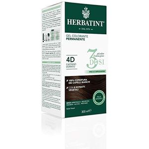 Herbatint 3Dosi Permanent kleurgel, 4D goudbruin, 300 ml