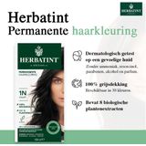 Herbatint 1N Zwart - Haarverf - Biologisch permanente vegan haarkleuring - 8 plantenextracten - 150 ml