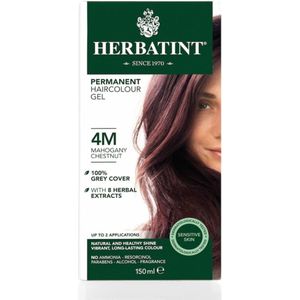 Herbatint 4M Acajou Kastanje - Haarverf - Permanente vegan haarkleuring – 8 plantenextracten – 150 ml