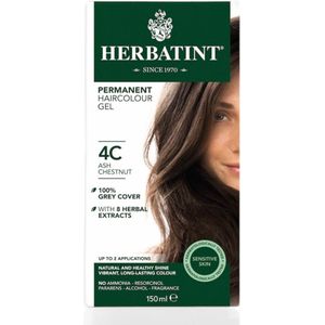 Herbatint 4C As Kastanje - Haarverf - Permanente vegan haarkleuring – 8 plantenextracten - 150 ml