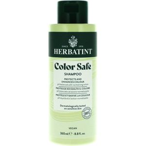 Herbatint Color Safe Shampooing Protège Couleur - 260 ml, Shampooing doux spécifique pour le soin et la protection des cheveux colorés avec Aloe Vera Bio, pH acide, 93% ingrédients naturels, Vegan