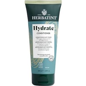 Herbatint Hydrate Conditioner Biologische hydraterende balsem - 200 ml voor droog, gedehydrateerd en pannenkoeken haar, dermatologisch getest op de gevoelige huid, 99% natuurlijke ingrediënten met