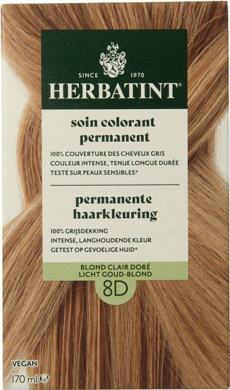 Herbatint - 8D Licht Goud Blond - Haarkleuring - 170 Milliliter