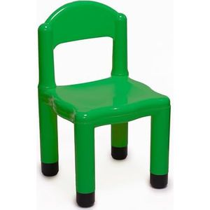 Italveneta Didattica 60014 Kinderstoel van kunststof, groen, met punt voor poten van 5 cm