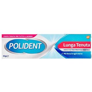 Polident Langdurige hechting, tandprothesen-stickers, tot 12 uur dagelijkse grip, delicate muntsmaak, 40 g (1 stuk)