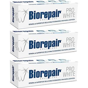 Biorepair: ""Pro White"" Whitening Tandpasta met microRepair - 2.5 Fluid Ounce (75 ml) Tubes (Pack van 3) [Italiaanse import]