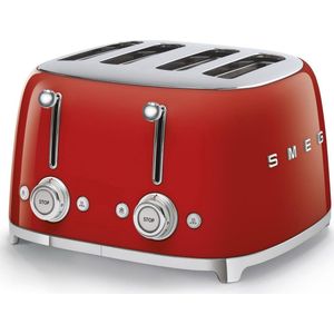 SMEG TSF03RDEU - Broodrooster - Rood - 4x4 - 2000W - 6 niveaus