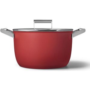 SMEG Kookpan - Rood Mat - Koud Gesmeed Aluminium - Ø 26 cm / 7.7 Liter