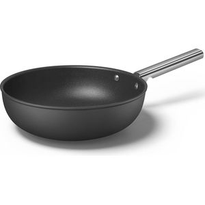 SMEG Wokpan - Zwart Mat - Koudgesmeed Aluminium - Ø 30 cm