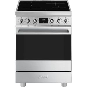 SMEG C6IMXM2 Classici Esthetisch Fornuis met Inductie Kookplaat - 60 x 60 cm - Zilvergrijs