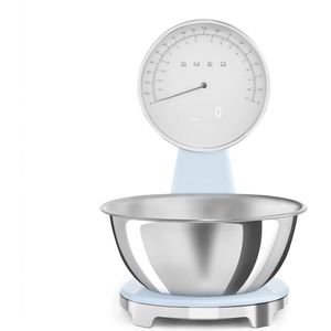 SMEG KSF01PBWW - Keukenweegschaal - Analoog en digitaal - Pastelblauw