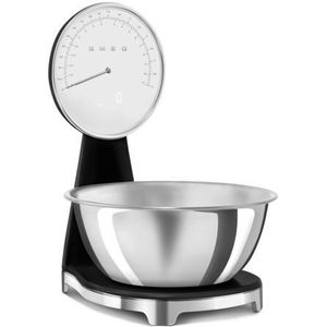 SMEG - Weegschaal Digitaal - Zwart - Roestvrij Staal Kom - 5 kg Capaciteit