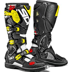 SIDI CROSSFIRE 3 WHITE BLACK YELLOW FLUO BOOTS 43 - Maat - Laars