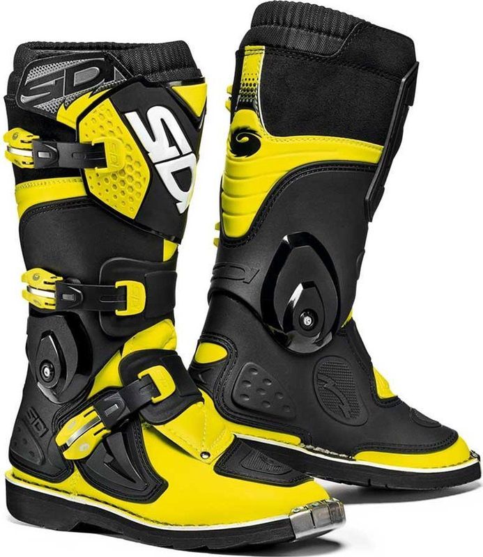 Sidi - Flame - Laars - Zwart - Geel Fluo - Motorlaars