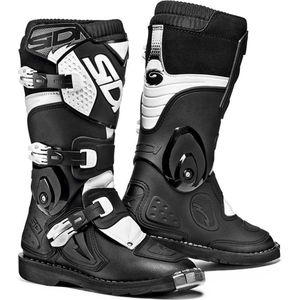 Sidi - Flame - Crosslaarzen - Zwart-Wit - Microvezel en Suède