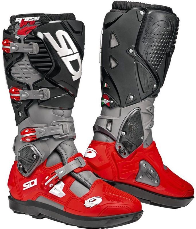 Sidi - Crossfire 3 SRS - Laars - Rood - Vervangbare Scheenplaat