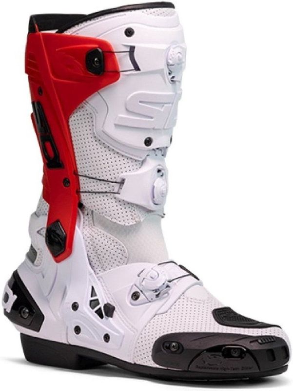 Sidi - Rex Air - Motorlaars - Wit-Rood - Ademend Bovenwerk
