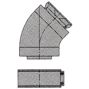 Beretta 1100099 gebogen 45 graden coaxiale afvoer voor uitlaatsystemen boiler, grijs