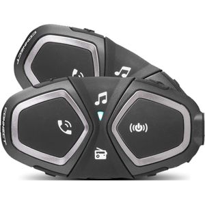 Intercom Interphone Connect Dubbelpak - Zwart - Bluetooth® - Bereik 300m