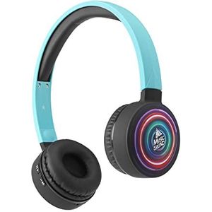 Musicsound Bluetooth-hoofdtelefoon met uittrekbare hoofdband, kleurrijk, draadloze headset met microfoon, led-display en afstandsbediening op paviljoenen, ringen