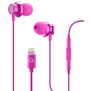 AQL Whirl in-ear hoofdtelefoon met Lightning-aansluiting en afstandsbediening, roze