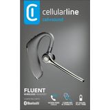 Cellularline - Fluent - Ergonomische Mono Bluetooth Hoofdtelefoon - Zwart - 25 Uur Looptijd