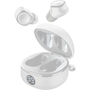 AQL EVADE 2 In-ear bluetooth-hoofdtelefoon met oplaadhoes, 30 uur speeltijd, opladen in 1,5 uur, wit