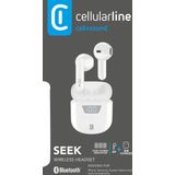 Cellularline - Seek - Bluetooth 5.0 Hoofdtelefoon - Wit - Oplaadhoes