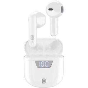 cellularline - Seek - Bluetooth 5.0 HiFi stereo hoofdtelefoon met oplaadhoes - totale looptijd van 15 uur - opladen 2 uur - bereik 10 m - universeel - wit
