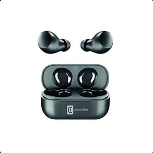 cellularline Wink - universeel, Bluetooth 5.0 HiFi stereo hoofdtelefoon met oplaadhoes, totale tijd van 25 uur, opladen 2 uur, bereik 10 m, universeel, zwart