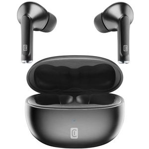 cellularline | Flick - Universal | Bluetooth 5.0 HiFi stereo hoofdtelefoon met oplaadhoes - totale duur van 20 uur - opladen 2 uur - bereik 10 m - universeel - zwart