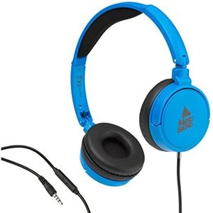 Music Sound | Headband Basic draad | opvouwbare on-ear hoofdtelefoon met kabel en microfoon - 3,5 mm jack - kleur blauw