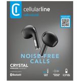 Cellularline - CRYSTAL - TWS Bluetooth 5.0 Draadloze Hoofdtelefoon - Zwart