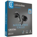 Cellularline - CRYSTAL - TWS Bluetooth 5.0 Draadloze Hoofdtelefoon - Zwart