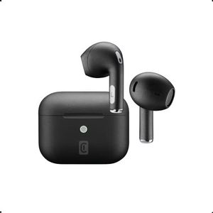 cellularline | CRYSTAL | TWS Bluetooth 5.0 draadloze in-ear hoofdtelefoon met oplaadhoes - Environment Noise Cancelling - Talktijd: 3,5 uur - Opladen: 1,5 uur - Bereik: 10 m - Zwart