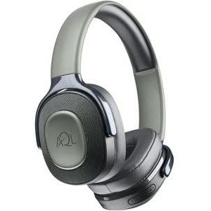 AQL Arkos Universele Bluetooth-hoofdtelefoon met inklapbare oorschelpen, ingebouwde microfoon, 300 mAh batterij, oplaadtijd 2 uur, Playtime 25 uur, bereik 10 m, antraciet