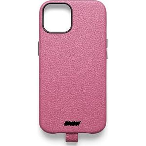 UNTAGS - iPhone 13 Pro Max pallet cover - ledereffect materiaal - zachte microvezel binnenkant anti-kras - roze